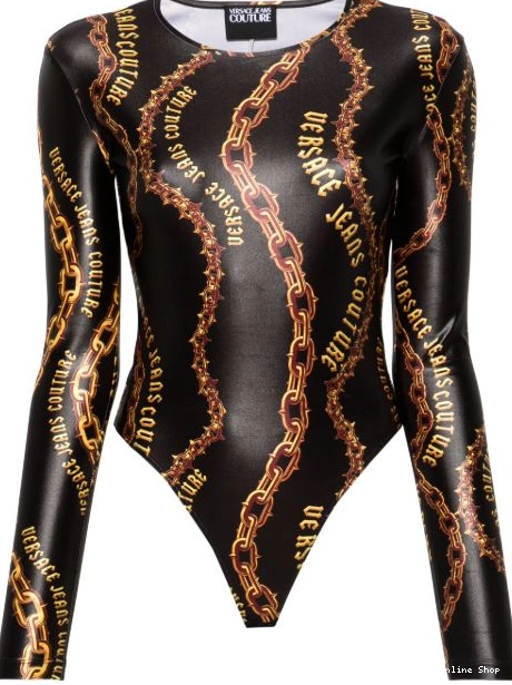 Versace Chain Couture Women bodysuit Couture Jeans 0520